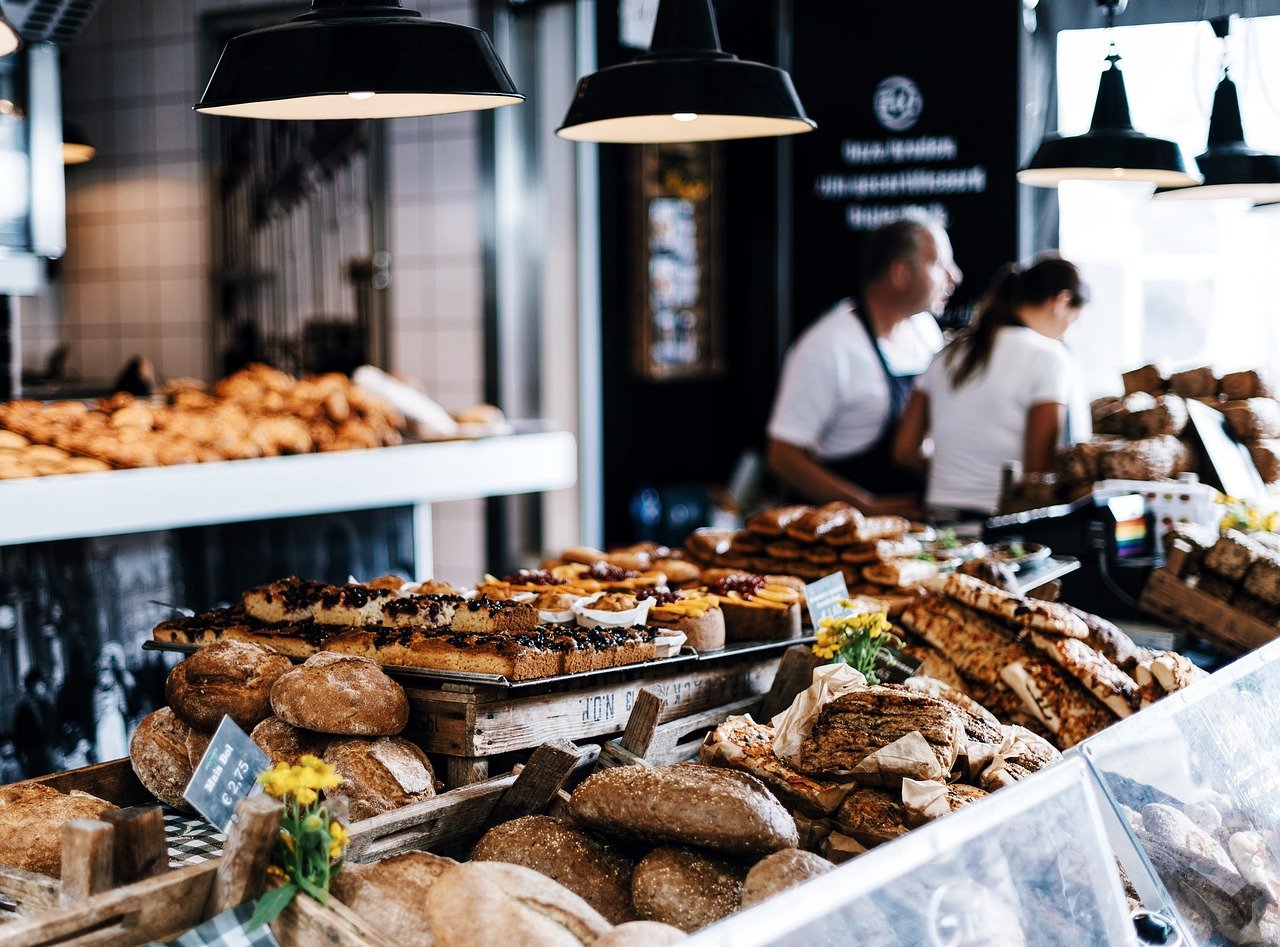 présentoir d'une pâtisserie